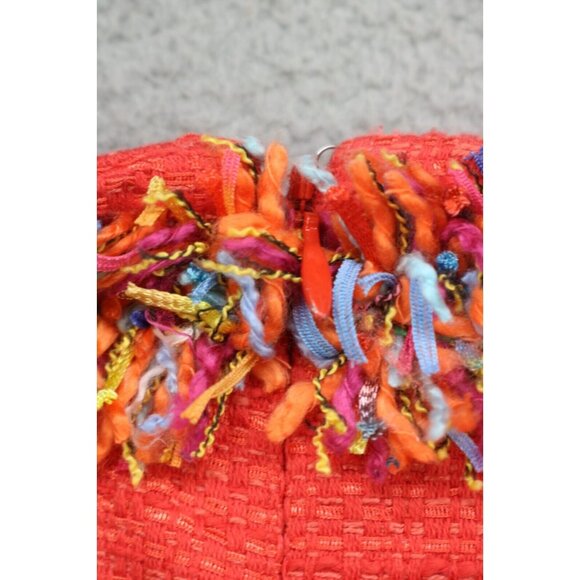 Talbots Orange Clay Tweed Sleeveless Dress-Size 16-Pockets-Lined-Office - Picture 12 of 12